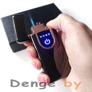 USB зажигалка  2 в 1: газ + импульс, черный