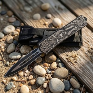 Фронтальный автоматический нож Microtech «The Wolf»