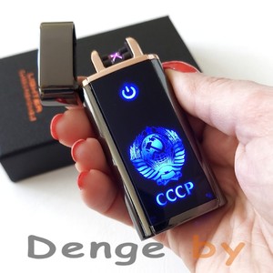 Премиум зажигалка USB двойной импульс, черная